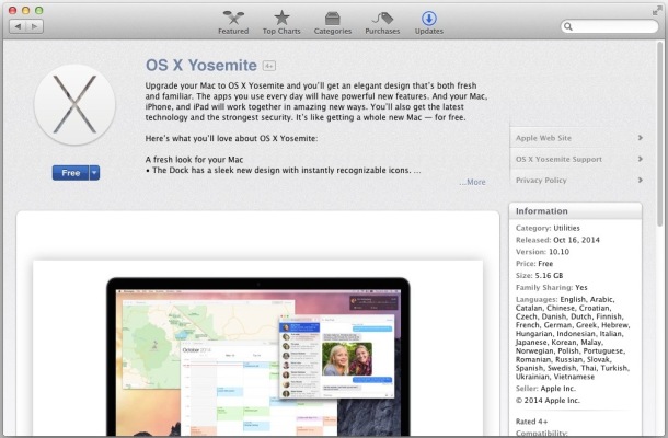 Mac os x version 10.10 free download. software